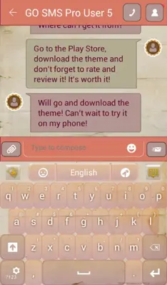 GO SMS Retro Theme android App screenshot 2