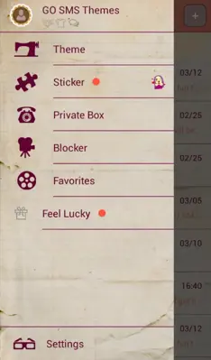 GO SMS Retro Theme android App screenshot 4